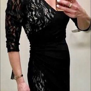 Worn once, stunning black & lace women’s gown